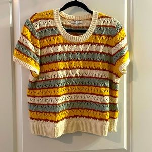 Madewell short sleeve, striped sweater